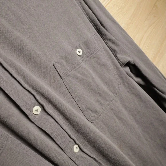 Polo Ralph Lauren Long Sleeve Button Down Shirt Gray XL Chest Pockets - Picture 3 of 5